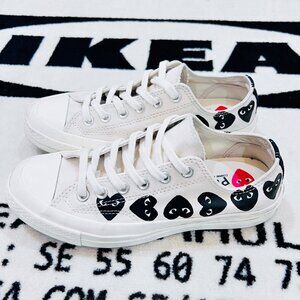 Converse x PLAY Comme des Garçons Chuck 70 Multi Heart Black - Cream / Off-White